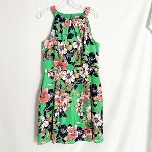 db established 1962 Green Floral Dress size 14